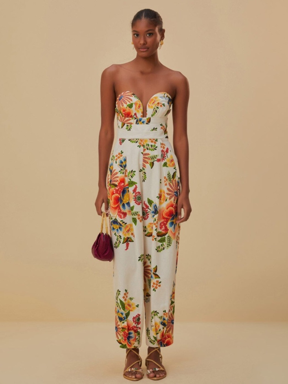 Farm Rio Delicate White Jumpsuit